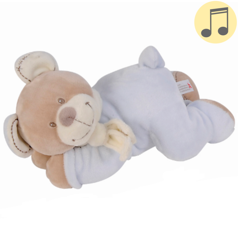  cuddles boîte à musique ours bleu écharpe 